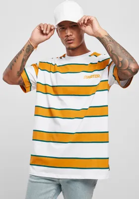 Zdjęcie produktu dla Męska koszulka Starter Logo Striped Tee biało-żółta – XS