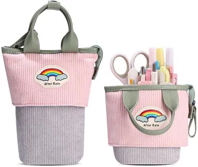 Image de Trousse d'écolière, 2 en 1, rose, pour filles, 7-12 ans