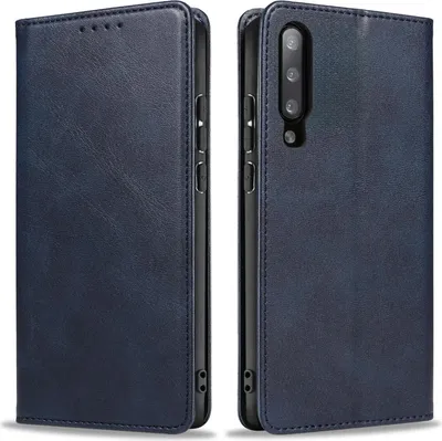 Produktbild von Handyhülle für Samsung Galaxy A70 / A70s Kunstleder Flip Cover Hülle Handytasche Case Kartenfach Farbe: Blau