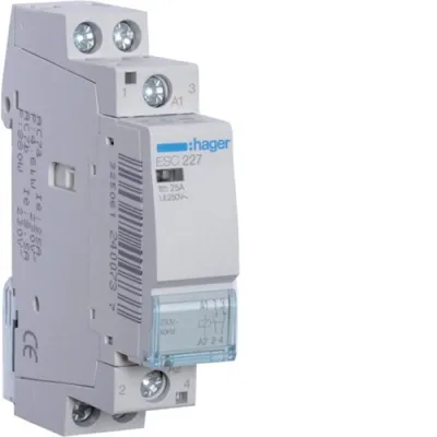 Produktbild von Hager Installationsschütz 25A ESC227 ** 1Schließer u.1Öffner 230V