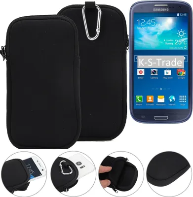 Produktbild von K-S-Trade Neopren-Hülle Handy-Hülle kompatibel mit Samsung Galaxy S3 Neo Schutzhülle Neoprenhülle Sleeve Schutz-Hülle Gürtel Tasche Case Holster