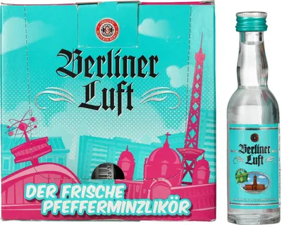 Produktbild von Berliner Luft DER FRISCHE Pfefferminzlikör 18% Vol. 24x0,04l