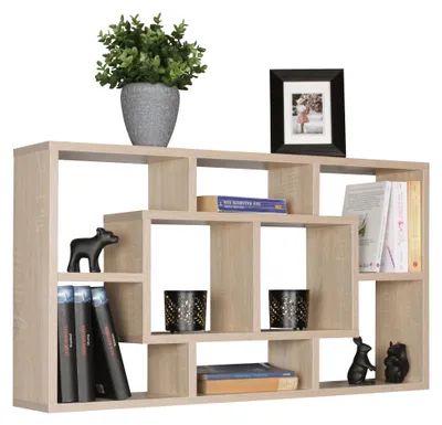 Wandregal RUR_ Modernes Design_ MDF_ 85x47.5x16 cm_ melaminharzbeschichtet - KADIMA DESIGN_Farbe_ Beige_ Größe_ 85x16x48 cm_#sku_BARWL5.168#