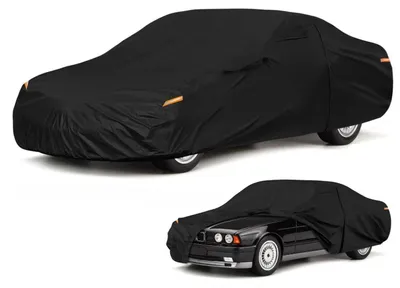 Obrázok produktu pre Vodotesný poťah na auto, vhodný pre modely BMW 5 Series E34 E39 (ročníky 1988-2002), určený na celoročné používanie vonku, s integrovaným zipsom na dvere