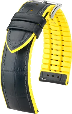 Immagine prodotto di Cinturino in Pelle Hirsch Andy L Giallo 20mm Alligator Embossing 0927228050-2-20