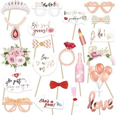 Imagen del producto de Accesorios para fotomatón de fiestas - Color rosa
