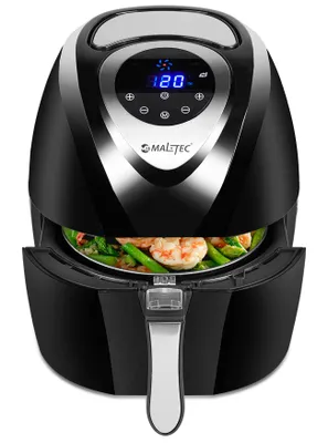 Produktbild von Heißluftfritteuse 3,2 L MalTec AirFryer, 4,3 L Pfanne, 7 Programme, LCD Touchscreen, einstellbare Temperatur 80–200°C, Timer 60 Min, spülmaschinenfest