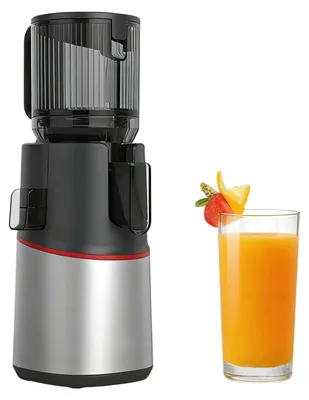 Obrázok produktu pre Odšťavovač Zimilo Slow Juicer, elektrický odšťavovač s výkonom 250 W, 40 až 65 ot./min., plniaci otvor 120 mm, s nádobou na šťavu a dužinu, kefkou a tlačníkom
