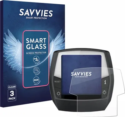 Produktbild von 3x Savvies Schutzglas Folie für Bosch Intuvia Active / Performance Line 9H Panzer Schutzfolie Glas Displayschutz klar transparent