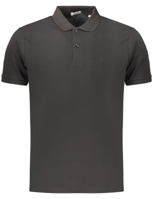 Produktbild von Klassisches Herren Kurzarm-Poloshirt in Schwarz mit Stickerei