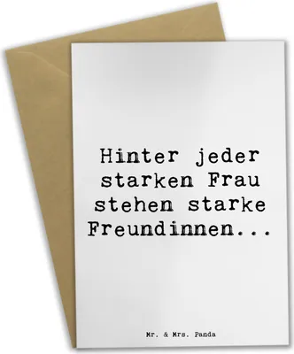 Produktbild von Mr. & Mrs. Panda Grußkarte Spruch Hoffnung Freundinnen - Weiß - Geschenk, dankeskarten, Motivation, Mut, Positivität, Träume, hochzeitskarten, osterkarten, Stimmung