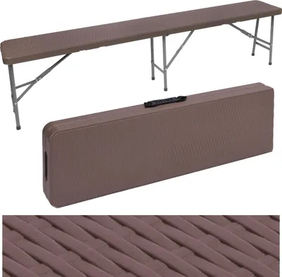 Obrázok produktu pre Skladacia lavica RATTAN pre stravovanie hnedá