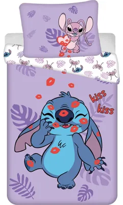 Produktbild von Jerry Fabrics Bettwäsche Lilo und Stitch Kiss 140x200,70x90 cm