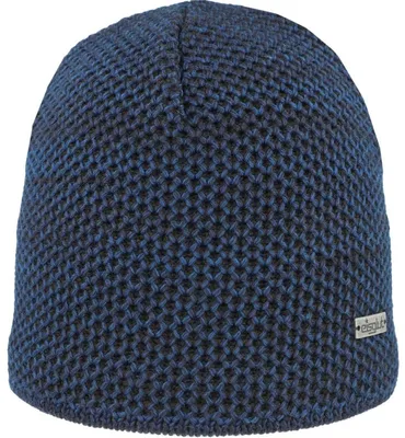 Eisglut Strickmütze Taosa Merino Wabenmuster in blau