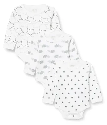 Zdjęcie produktu dla Body dla niemowląt z długim rękawem, wykonane w 100% z bawełny (zestaw 3 sztuki)