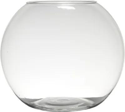 Produktbild von INNA-Glas Kerzen Kugelvase TOBI Earth aus Glas, klar, 28cm, Ø34cm - Kerzenglas