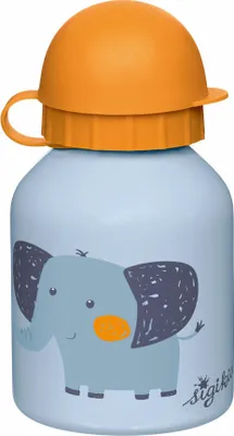 Immagine prodotto di sigikid Trinkflasche Elefant, Kindertrinkflasche, Kinder Flasche, Wasserflasche, Edelstahl / Kunststoff, 250 ml, 25374
