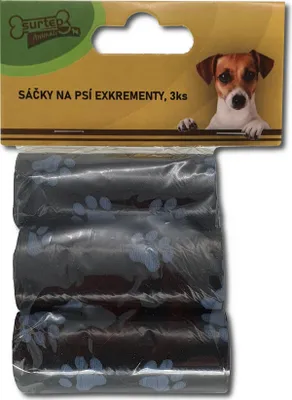 Zdjęcie produktu dla Woreczki na psie odchody z nadrukiem 3 szt. czarne