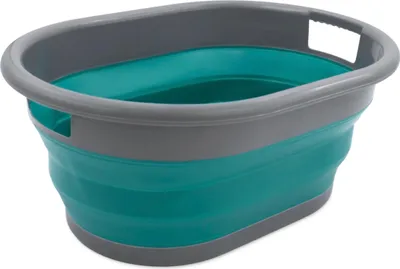 Produktbild von 3.03 Faltbarer Wäschekorb aus Silikon - ca. 54,5 x 39,5 x 24 cm / 26 Liter - Wäsche Wanne Camping