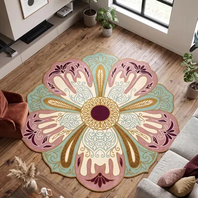 Obrázok produktu pre Conceptum Hypnose, kvalitný koberec, 130x130 cm, 100% polyester, zelený, protišmykový