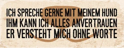 Produktbild von vianmo Holzschild 10x27 cm Hund kann ich alles anvertrauen