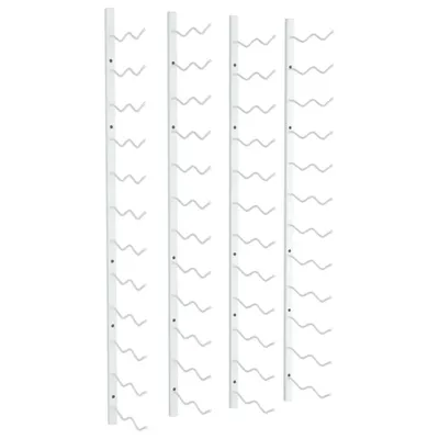 Produktbild von vidaXL Wand-Weinregal für 24 Flaschen 2 Stk. Weiß Eisen