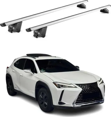 Image de Barres de toit transversales pour Lexus UX 2019-2025 Alu Gris Argenté 2x ABE