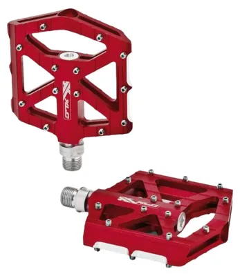 Produktbild von XLC Plattformpedalen MTB "PD-M12" Flat Pedals Enduro Downhill Aluminium Rot