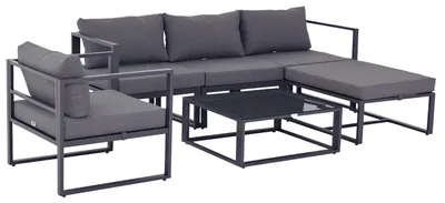 Produktbild von Outsunny 6er Gartenset Gartenlounge Gartengarnitur Gartenmöbel mit Kissen