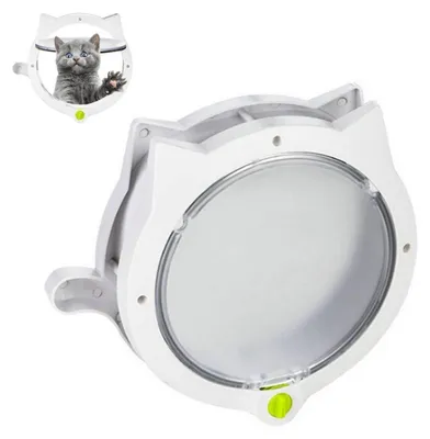 Produktbild von Katzentür Innentür mit 4 Verriegelungsmodi, magnetisch, Kunststoff, weiß