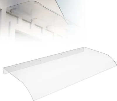 Obrázok produktu pre LZQ Strieška na dvere 50x120cm Transparentná PET strieška - oblúková strieška na vchodové dvere, okno, terasu