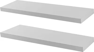Produktbild von Moderne schwebende Wandregale – 100 cm – Weiß – 2er-Pack