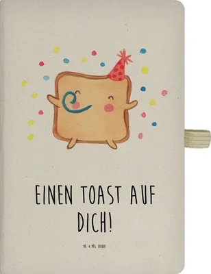Produktbild von Mr. & Mrs. Panda Tagebuch Toast Party - Transparent - Geschenk, für Freundin, Journal, Skizzenbuch, Valentinstag, Kladde, Hochzeitstag, Freund, notizbuch, Partner, Frauen
