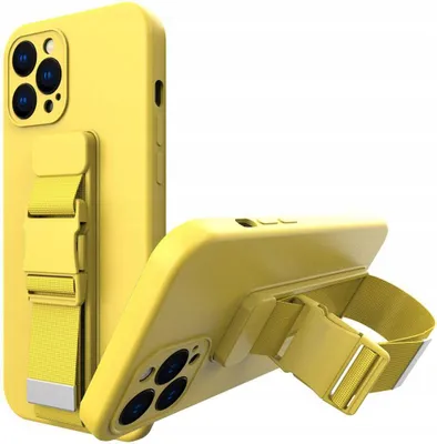 Immagine prodotto di Custodia in gel a corda con cordino per borsa a catena Iphone 12 Pro Max Giallo