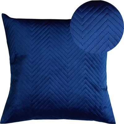 Produktbild von Geronimo | Dekokissen - Dunkelblau - 40x40 cm - Gestepptes Kissen - Maschinenwaschbar - Abnehmbarer Bezug - Antiallergisch