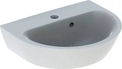 Produktbild von Handwaschbecken RENOVA mit Hahnloch, mit Überlauf 450 x 360 mm weiß  GEBERIT