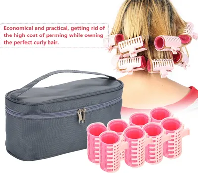 Imagen del producto de Enrollador de pelo, rodillo para el cabello, enrollador de plástico para el cabello, rodillo de plástico para el cabello, herramientas manuales para peinar, herramientas para el cuidado del cabello en casa