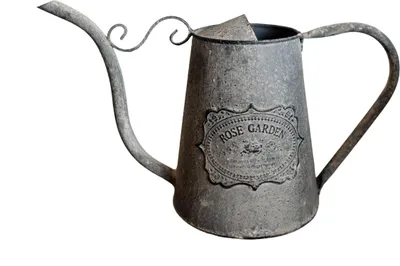 Produktbild von Nostalgische Deko Gießkanne aus Metall mit Rose Garden Emblem, 30x20 cm