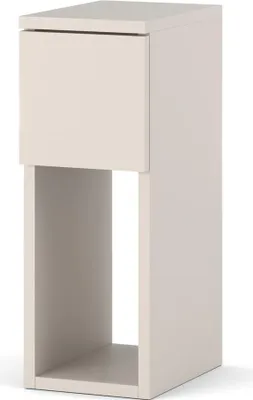 Zdjęcie produktu dla Szafka Nocna Do Sypialni Nowoczesna Z Szufladą Wąska Stolik 20Cm Kaszmir