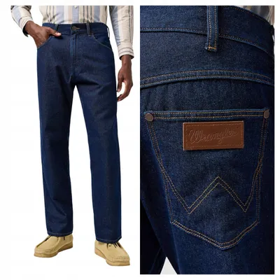 Obrázek produktu pro Wrangler | Frontier, pánské džíny regular fit, barva: tmavě modrá (rinsed), velikost: W31, L32