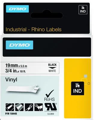 Obrázek produktu pro 18445 Dymo Id1 19Mm Schwarz-Weiss