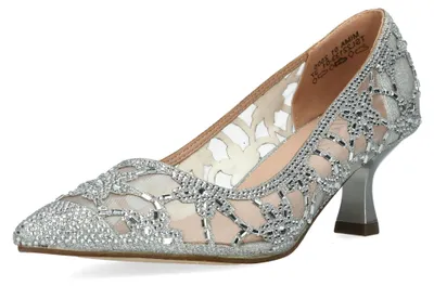 Produktbild von Misstyl by Laura Vita Damen Pumps Strasssteine Transparent MIMA 01, Größe:41 EU, Farbe:Silber