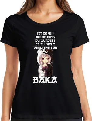 Immagine prodotto di Anime thing you wouldn't understand BAKA kawaii chibi otaku ladies t-shirt, nero, M