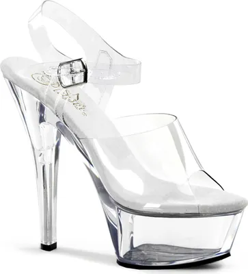 Produktbild von KISS-208 Damen Sandale von Pleaser, Transparent  , EU 44, US 14