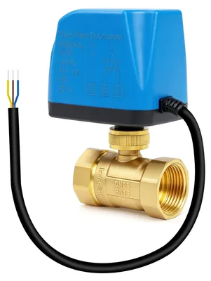Produktbild von 2-Wege Motor-Kugelhahn DN25 (1 Zoll) - 220V AC, elektrisches Kugelhahn, Messing