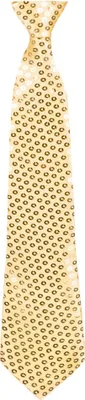Produktbild von Pailletten Krawatte gold