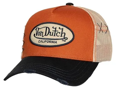 Produktbild von Von Dutch Originals Used Trucker Cap royal/orange/beige