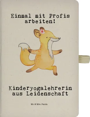Produktbild von Mr. & Mrs. Panda notizbuch Kinderyogalehrerin Leidenschaft - Transparent - Geschenk, Skizzenbuch, Kladde, Journal, Jubiläum, Tagebuch, A4 Kariert