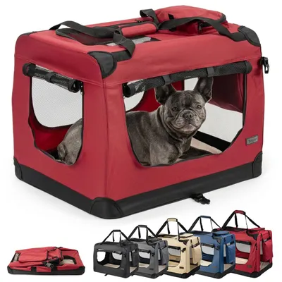 Image de Cage de transport pliable pour animaux, avec coussin douillet