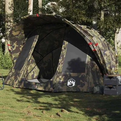 Imagen del producto de Tienda de campaña Karpfenzelt para 5 personas, impermeable, ideal para camping y familias. Incluye bolsa de transporte
